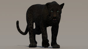 Animated Black Panther 3D Model for Game Thumbnail