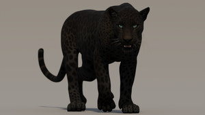 Animated Black Panther 3D Model for Game Thumbnail