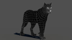 Animated Bobcat 3D Model Lynx Rufus - Hair and Fur Thumbnail