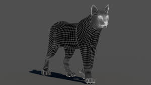 Animated Bobcat 3D Model Lynx Rufus - Hair and Fur Thumbnail