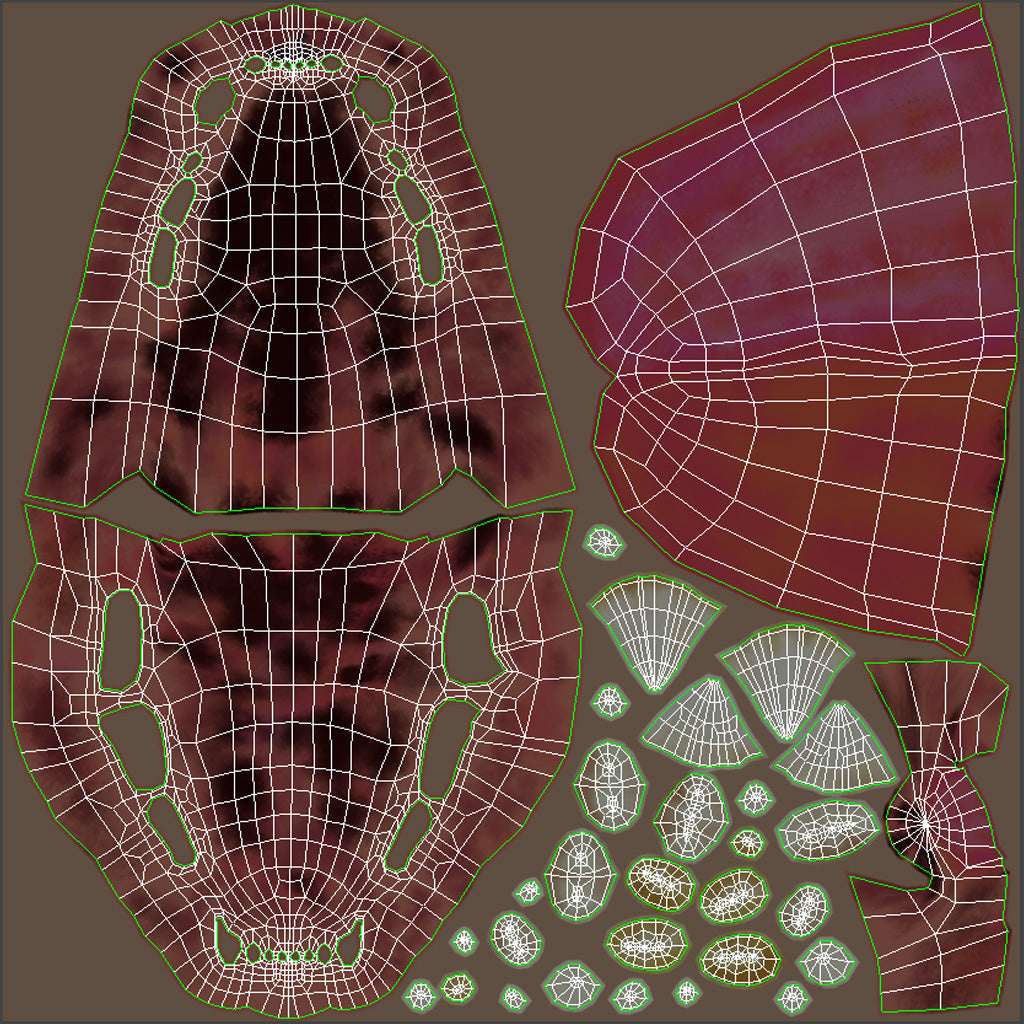 cheetah 3D model mouth uvs