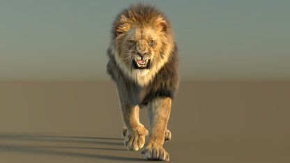 Big Cat 3D Model Rigged Animated Fur Bundle