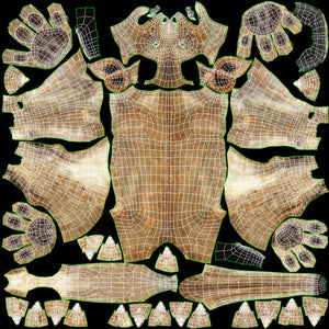 Highly Detailed Lion 3D Model Body UVs Thumbnail