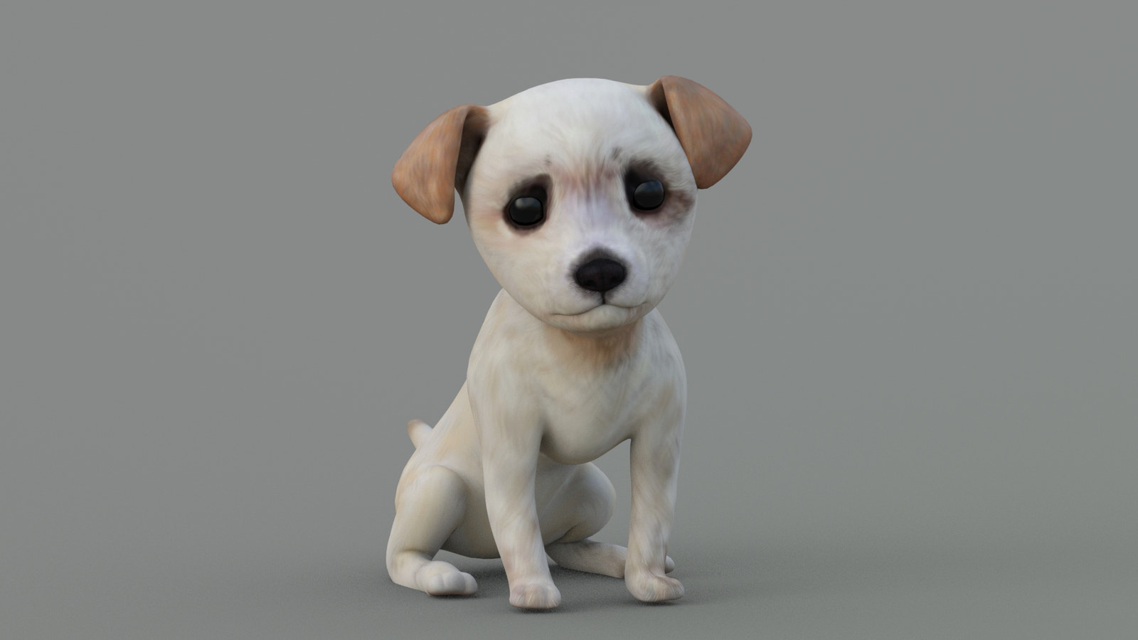 Animated Maltipoo Dog Puppy 3D Model 