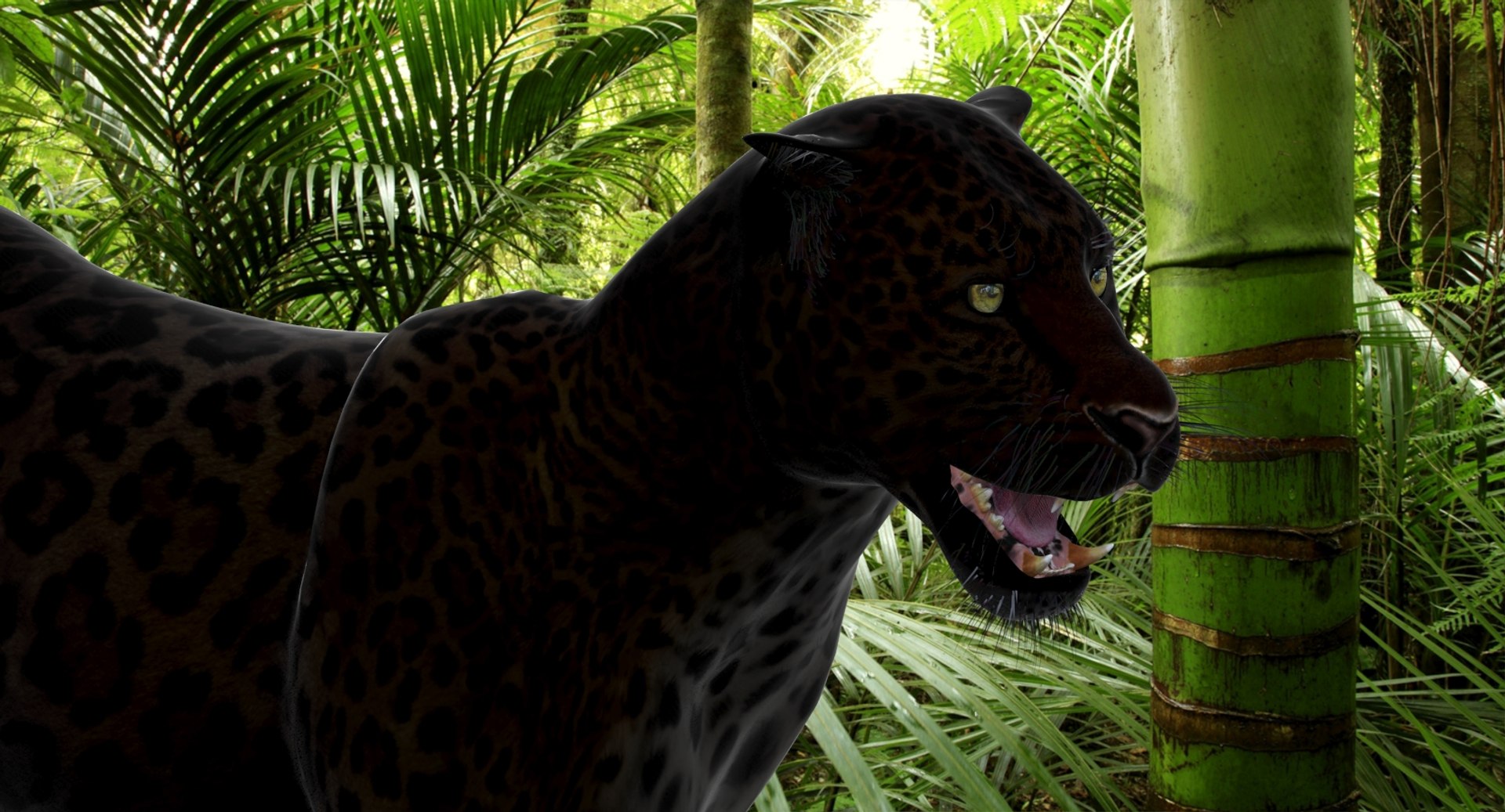 Leopard and Panther Animated 3D Model