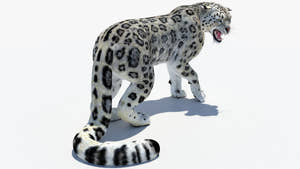 Animated Snow Leopard 3D Model for Game Projects Thumbnail