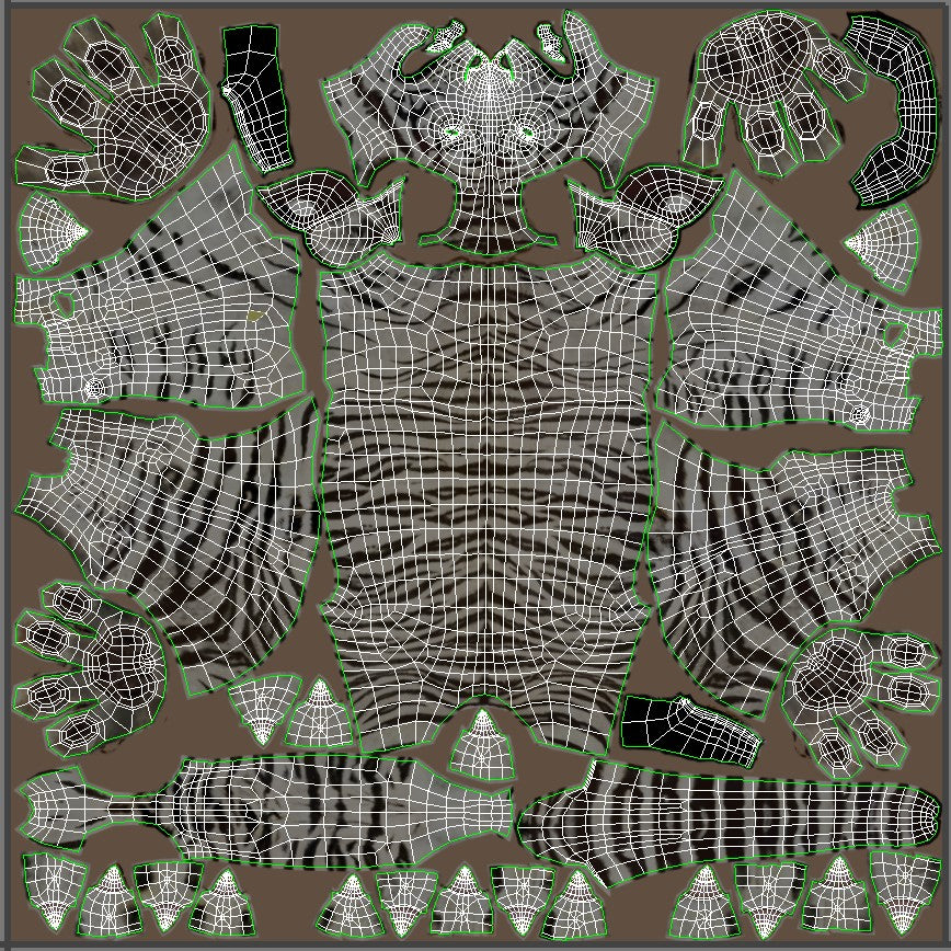 Animated White Tiger 3D Model