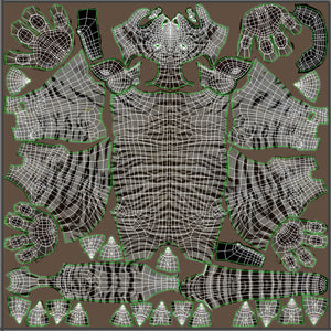 Animated White Tiger 3D Model Thumbnail