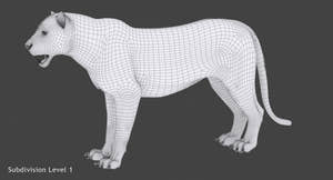 Big Cats Game-Ready 3D Model Bundle: Rigged and Animated Thumbnail
