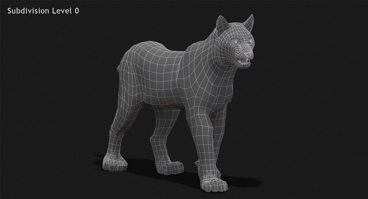 Animated White Lynx 3D Model - Game-Ready
