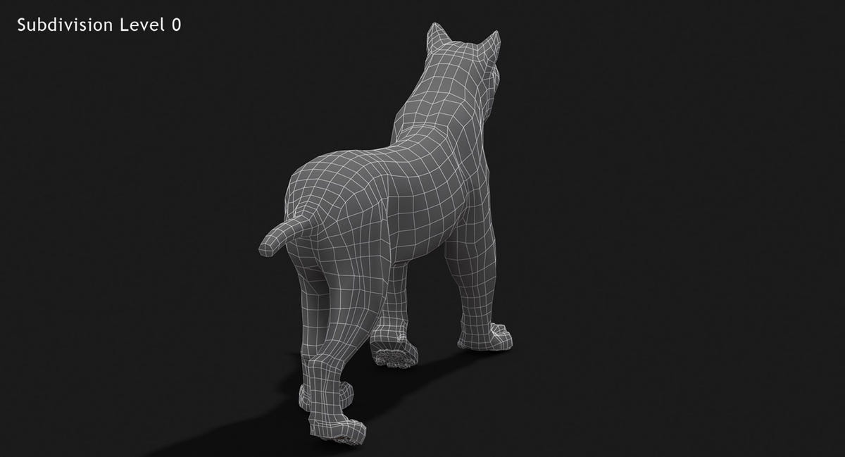 Animated White Lynx 3D Model - Game-Ready
