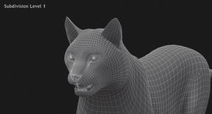 Animated White Lynx 3D Model - Game-Ready Thumbnail