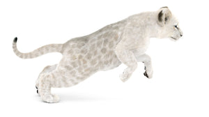 Animated White Lion Cub 3D Model with Fur Thumbnail