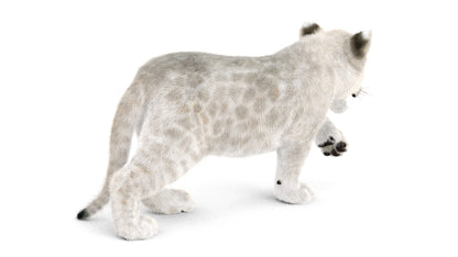 Animated White Fur Lion Cub 3D Model