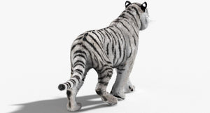 Animated White Siberian Tiger 3D Model Fur Thumbnail