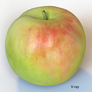 Apple Fruit 3D Model Thumbnail