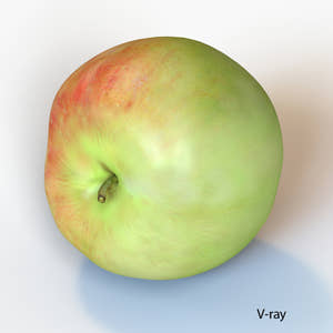 Apple Fruit 3D Model Thumbnail