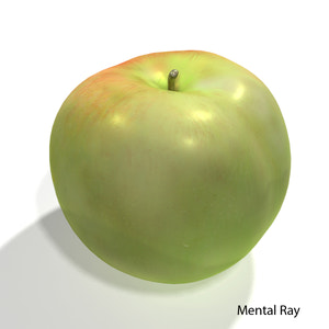 Apple Fruit 3D Model Thumbnail
