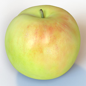 Realistic Apple 3D Model for Download Thumbnail