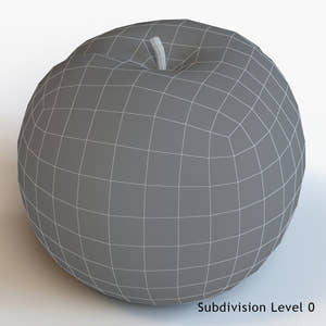 Apple Fruit 3D Model Thumbnail
