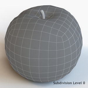Apple Fruit 3D Model Thumbnail