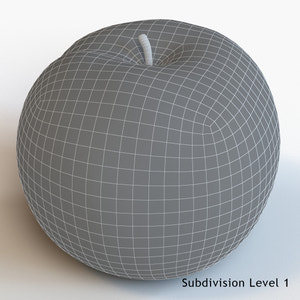 Apple Fruit 3D Model Thumbnail