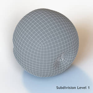 Apple Fruit 3D Model Thumbnail
