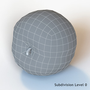 Apple Fruit 3D Model Thumbnail