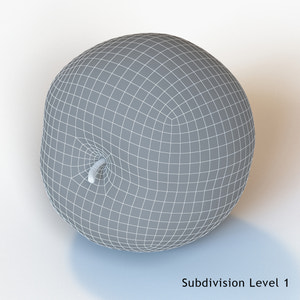 Apple Fruit 3D Model Thumbnail