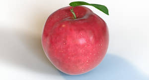 Red Apple Fruit 3D Model for Game Thumbnail
