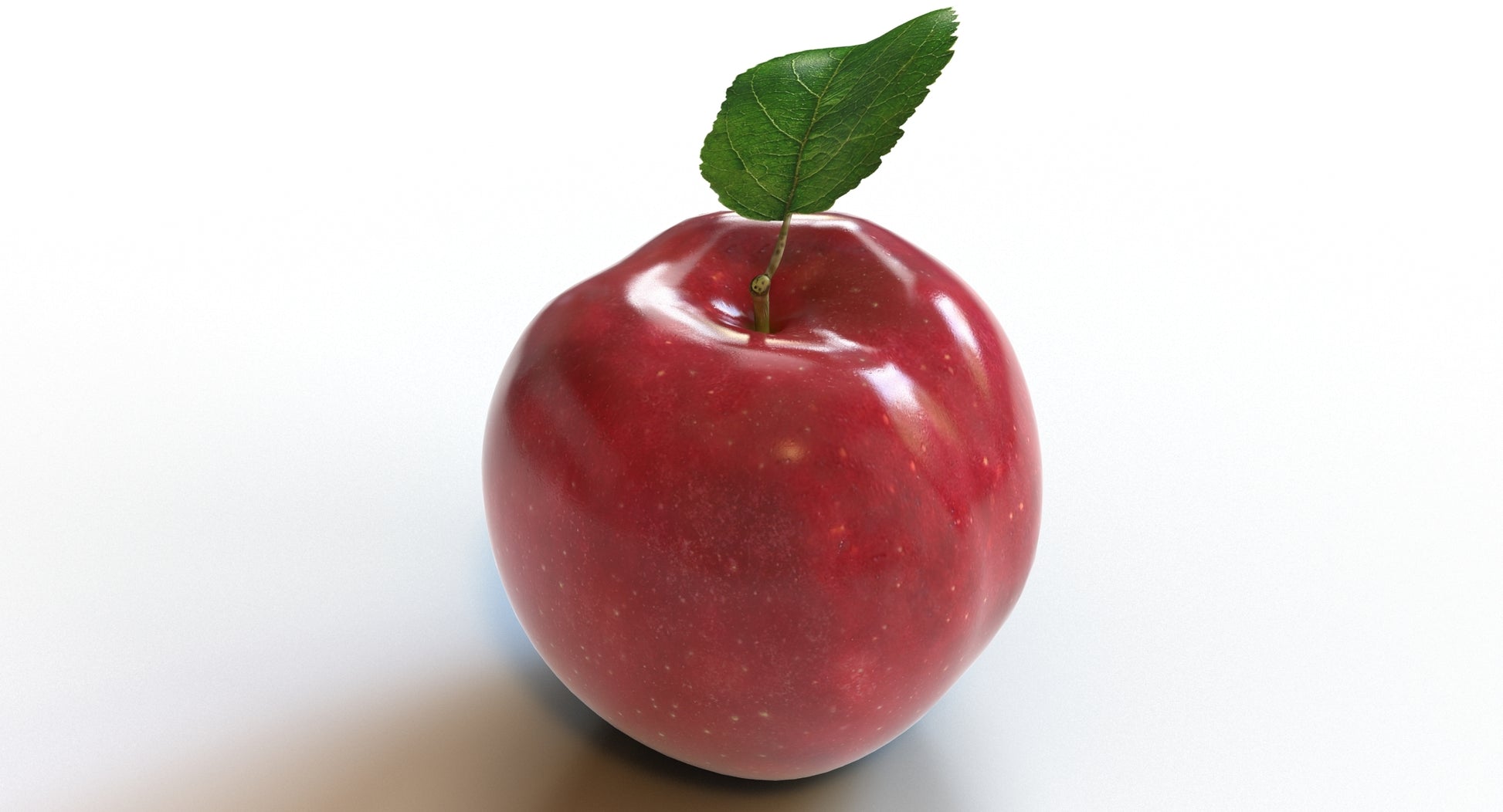 Red Apple Fruit 3D Model
