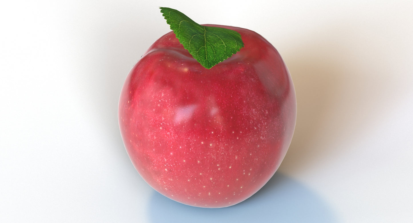 Red Apple Fruit 3D Model