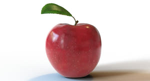 Realistic Red Apple Fruit 3D Model with PBR Textures Thumbnail