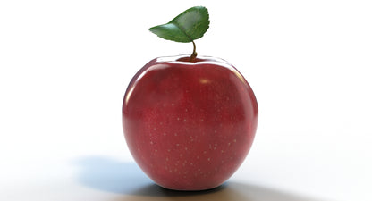 Realistic Red Apple Fruit 3D Model for Download