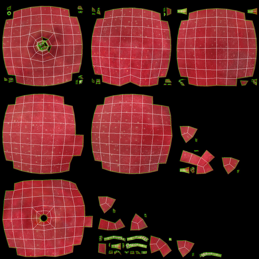 Apple Fruit 3D Model Uvs