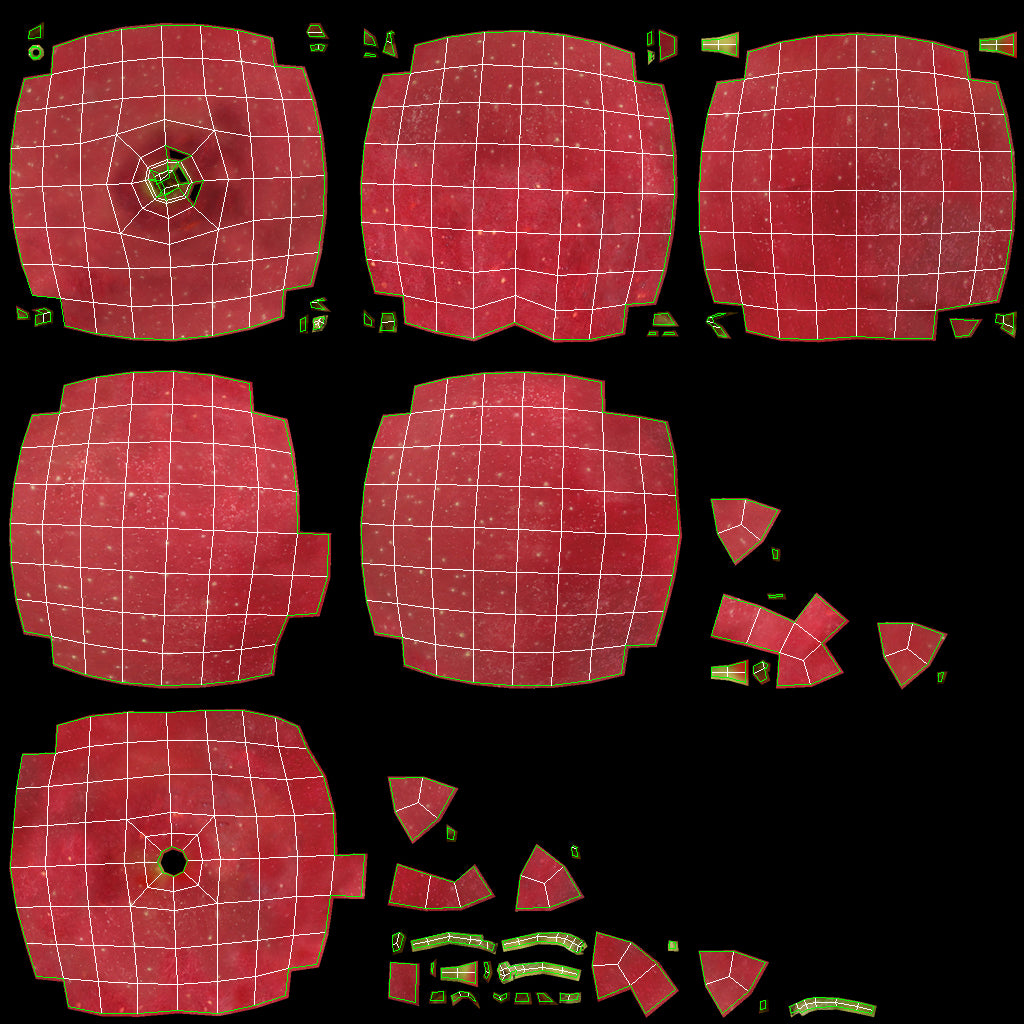 Apple Fruit 3D Model Uvs
