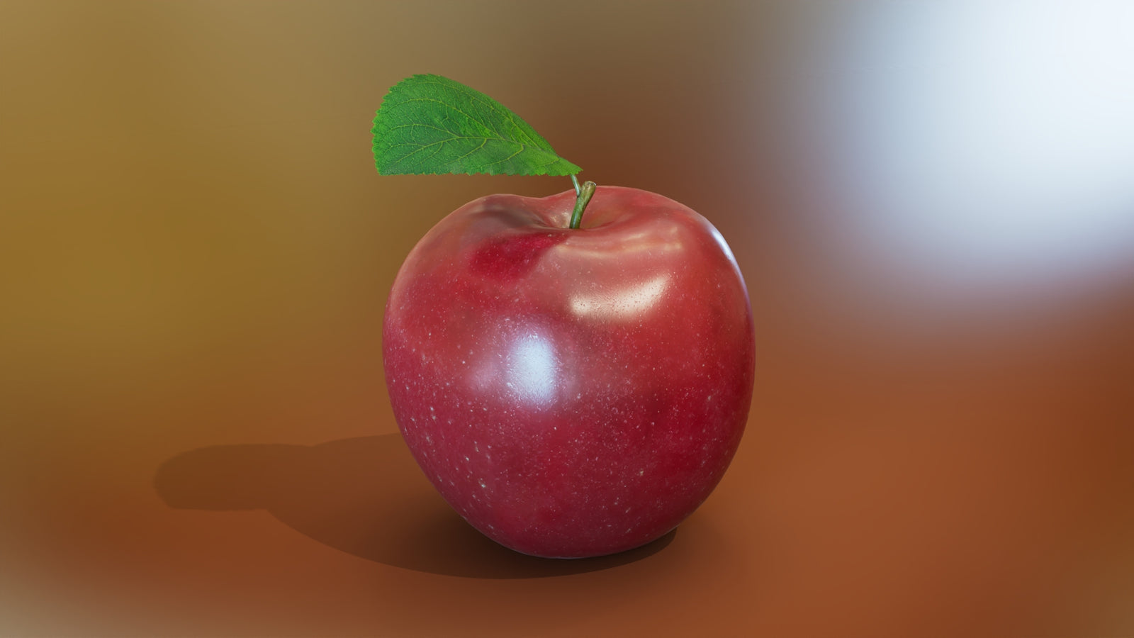 Red Apple 3D Model 360° view 2 frame 2
