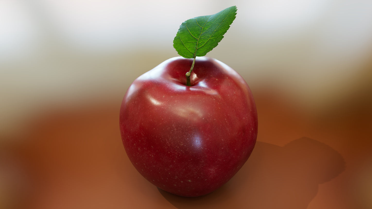 Red Apple 3D Model for Download