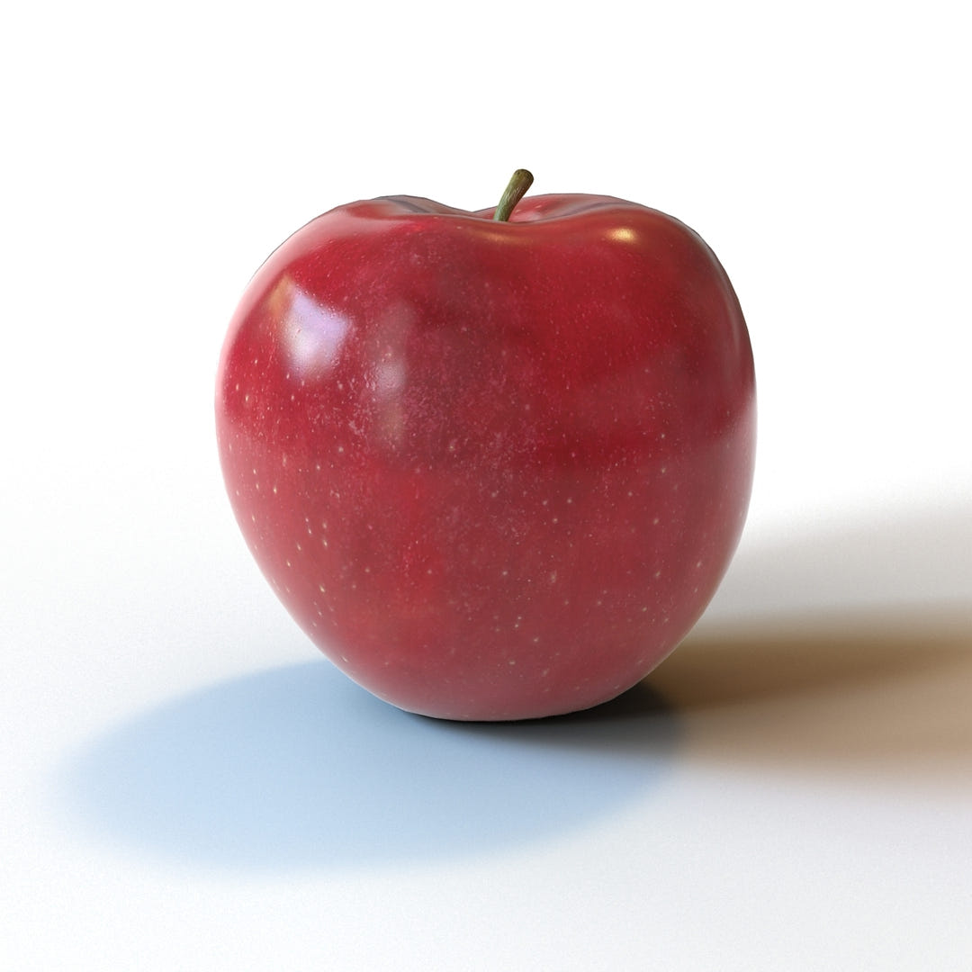 Apple Red 3D Model - 360 Degree View