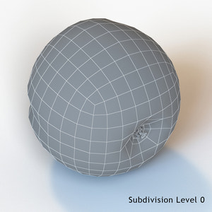 Red Apple 3D Model Wireframe View 0 Thumbnail