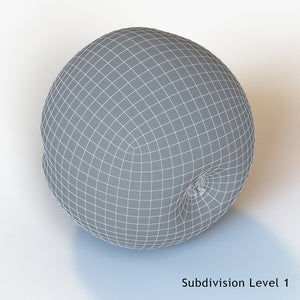 Red Apple 3D Model Wireframe View 1 Thumbnail