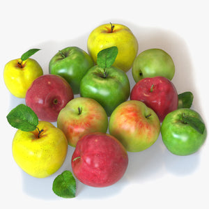Apples Fruit 3D Models Thumbnail
