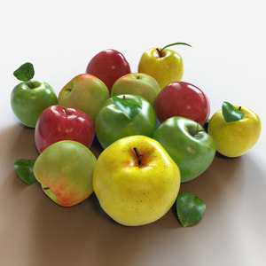 Apples Fruit 3D Models Thumbnail