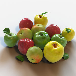 Apples Fruit 3D Models Thumbnail