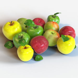 Apples Fruit 3D Models Thumbnail