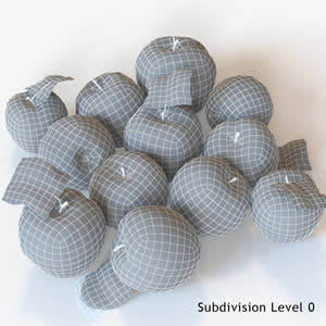 Apples Fruit 3D Models Thumbnail