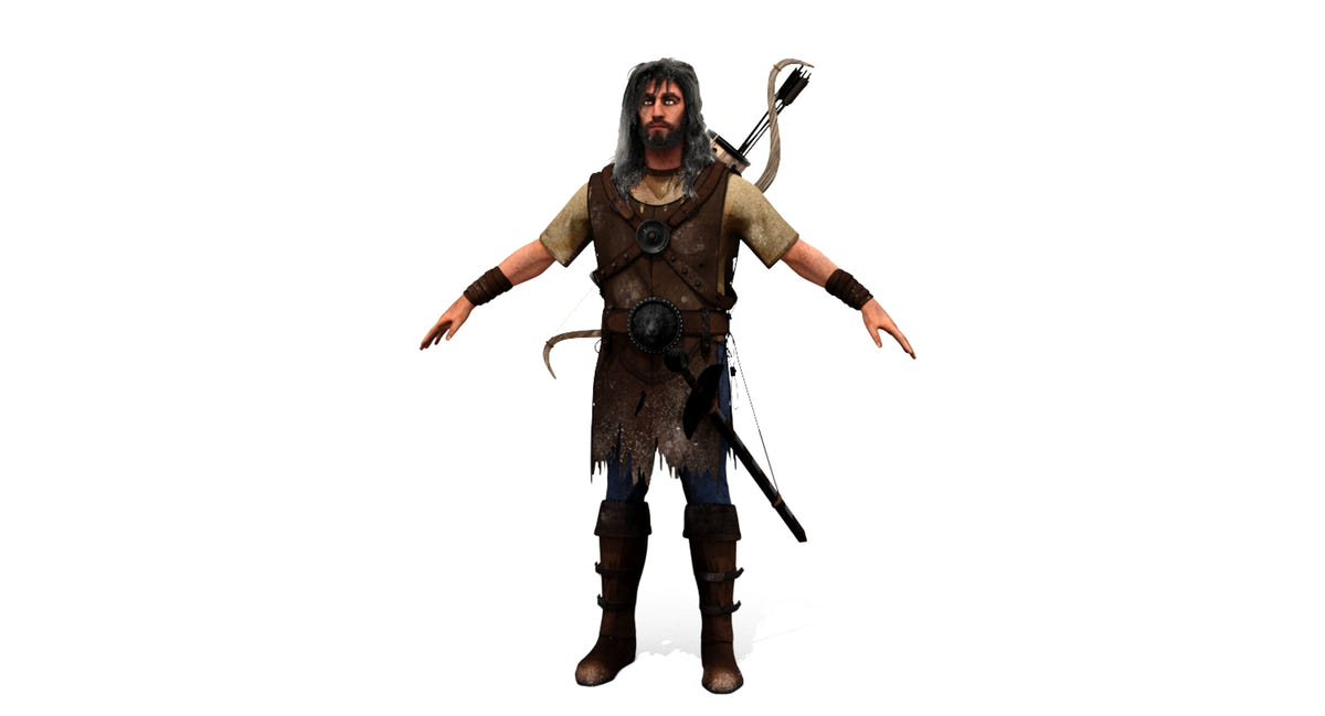 Archer Hair 3D Model - 360 Degree View