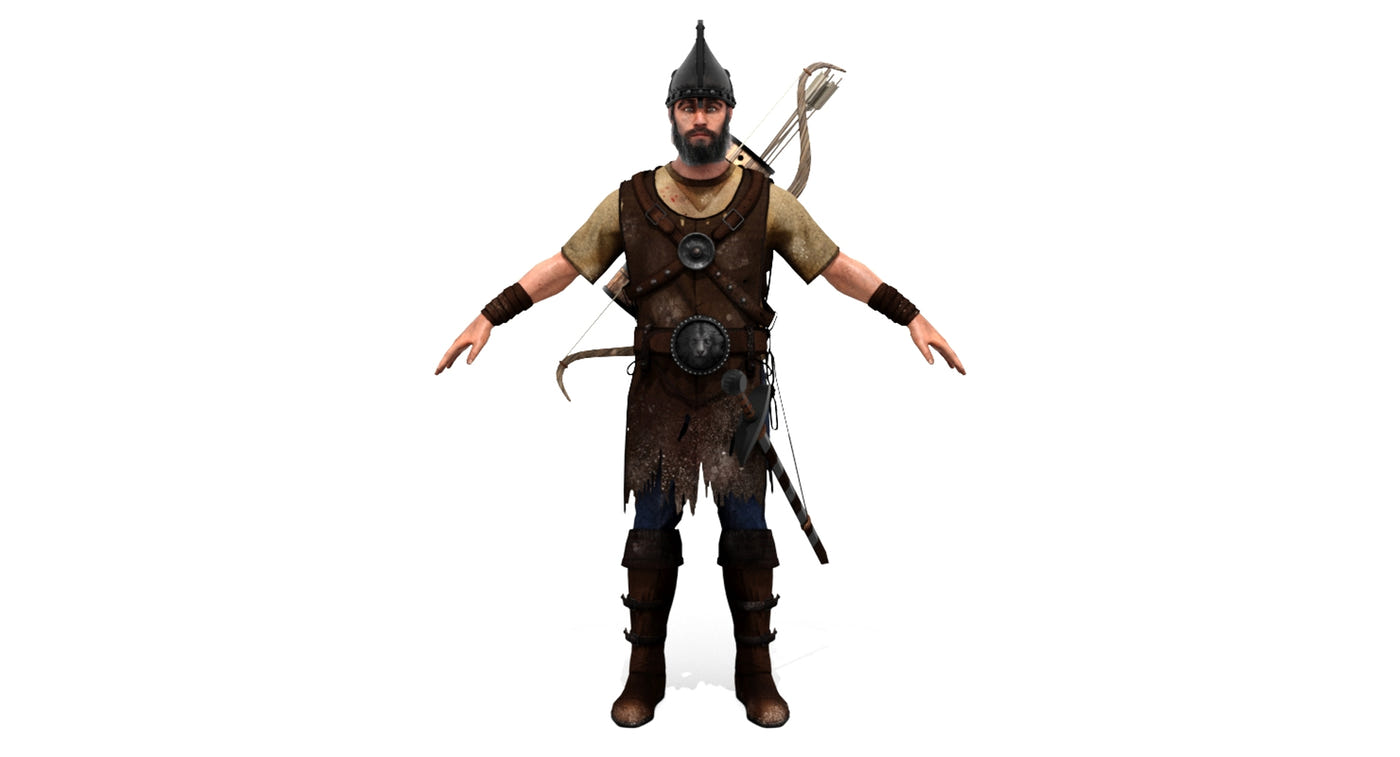 Archer Hair 3D Model - 360 Degree View