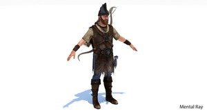 Realistic Archer 3D Model 3ds max Mental Ray Thumbnail