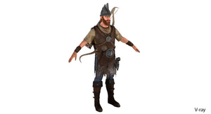 Realistic Archer 3D Model for Download V-ray Thumbnail